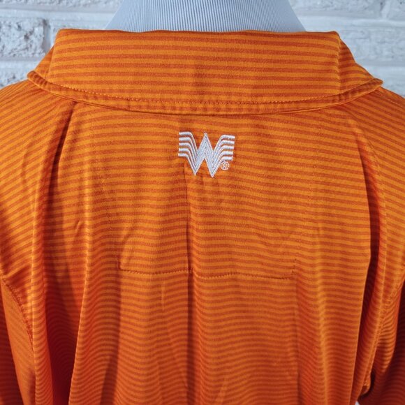 Whataburger Womens Top Extra Large XL Uniform Short Sleeve Collar Orange NOV45E - Picture 6 of 9